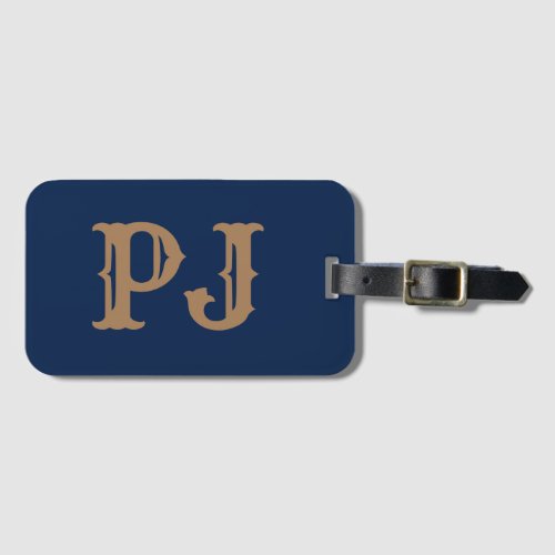 Add initial Monogram Personalized Simple  Luggage Tag