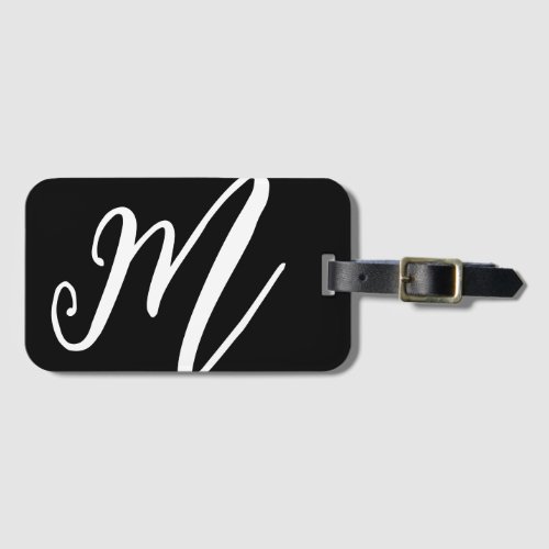 Add initial Monogram Personalized Simple Modern Luggage Tag