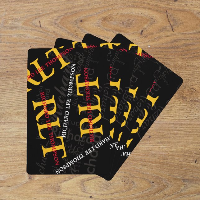 Add initials and name to get a personalized poker cards (Creator Uploaded)