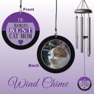 Add initials best cat mom photo purple