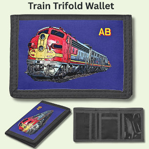 Add Initials - Diesel Locomotive Trifold Wallet