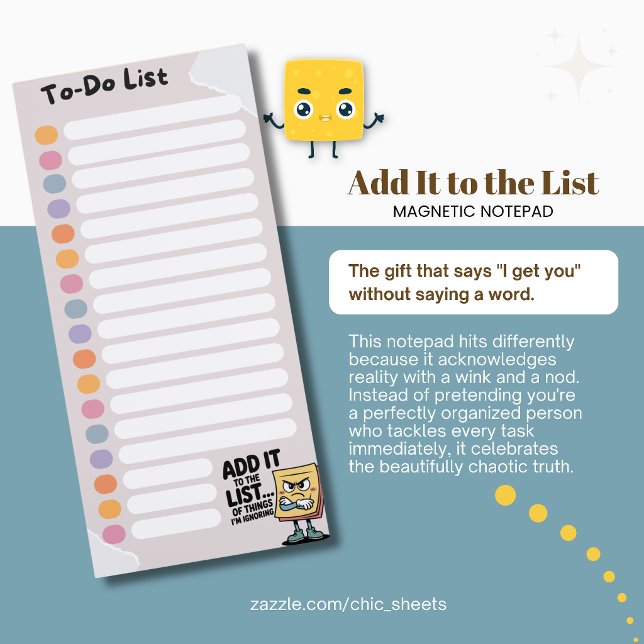 Add It to the List Funny Magnetic Notepad (Creator Uploaded)