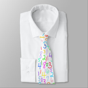 Add It Up (on white) Neck Tie
