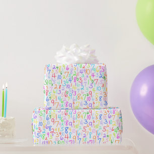 Add It Up (on white) Wrapping Paper