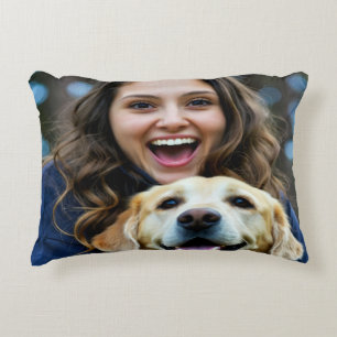 Add Labrador Retriever Photo Personalize Accent Pillow