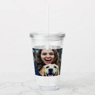 Add Labrador Retriever Photo Personalize Acrylic Tumbler