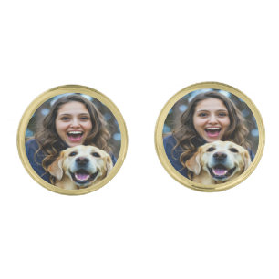 Add Labrador Retriever Photo Personalize Cufflinks