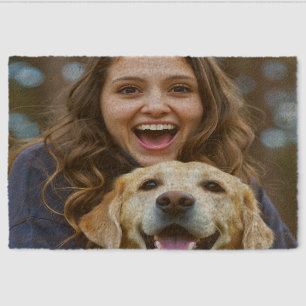 Add Labrador Retriever Photo Personalize Fiber Doormat