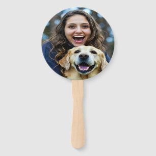 Add Labrador Retriever Photo Personalize Hand Fan