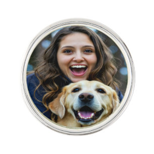 Add Labrador Retriever Photo Personalize Lapel Pin
