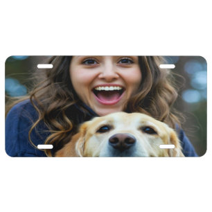 Add Labrador Retriever Photo Personalize License Plate
