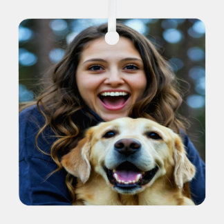 Add Labrador Retriever Photo Personalize Metal Ornament