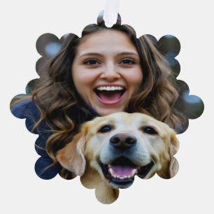 Add Labrador Retriever Photo Personalize Ornament Card