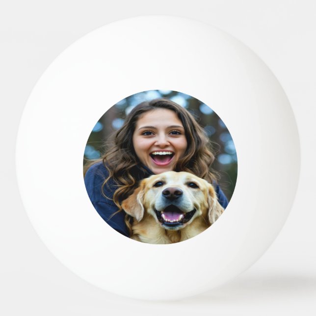 Add Labrador Retriever Photo Personalize Ping Pong Ball (Front)