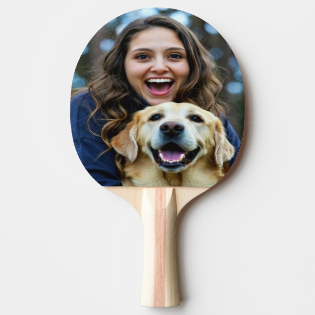 Add Labrador Retriever Photo Personalize Ping Pong Paddle (Front)