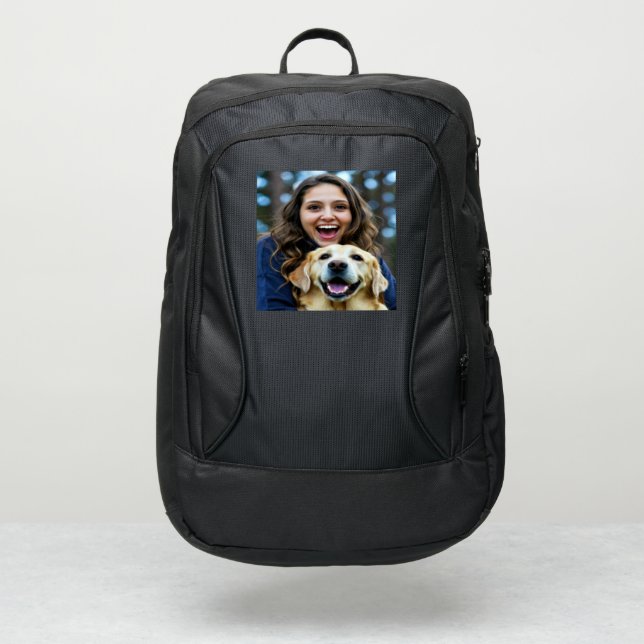 Add Labrador Retriever Photo Personalize Port Authority® Backpack (Front)