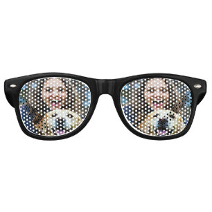Add Labrador Retriever Photo Personalize Retro Sunglasses