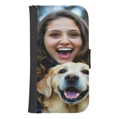 Add Labrador Retriever Photo Personalize Galaxy S4 Wallet Case