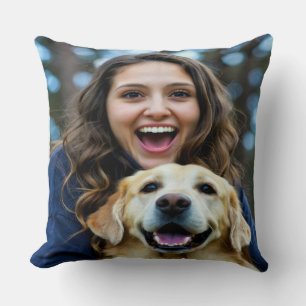 Add Labrador Retriever Photo Personalize Throw Pillow