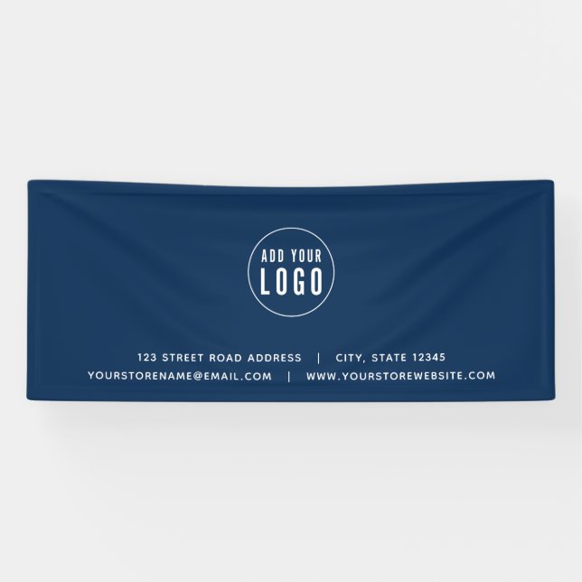 Add Logo Address Website Custom Color Business Banner (Horizontal)