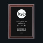 Add Logo and Custom Info for Presentation - Black Award Plaque<br><div class="desc">A png file works best! Add your photo or logo and accomplishments to this plaque with a parchment colored background. You can make changes to the text or click on the customize link to move things around.</div>