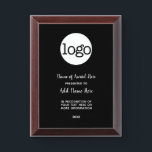 Add Logo and Custom Info for Presentation - Black Award Plaque<br><div class="desc">A png file works best! Add your photo or logo and accomplishments to this plaque with a parchment colored background. You can make changes to the text or click on the customize link to move things around.</div>
