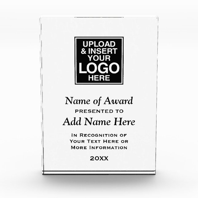 Add Logo and Custom Information for Presentation Award (Front)