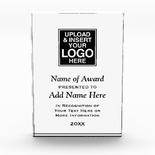 Add Logo and Employee Name for Presentation clear Acrylic Award