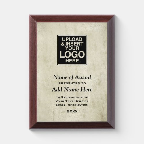 Add Logo and Info for Reward or Honor _ Parchment Award Plaque