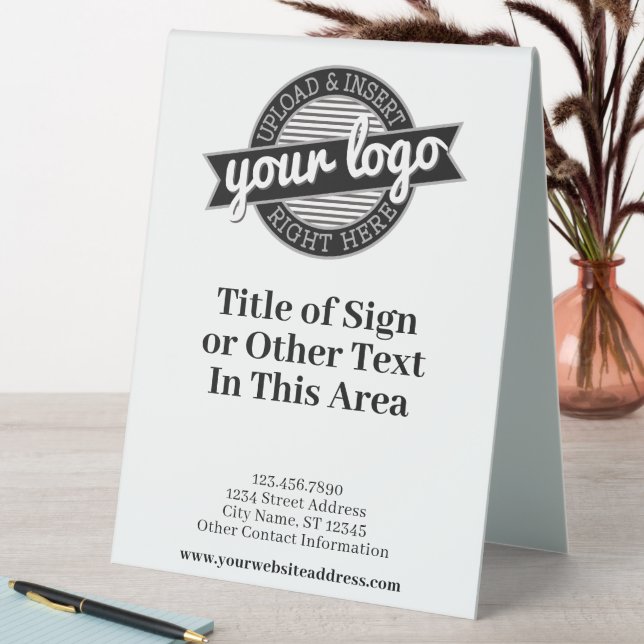 Add Logo and List of Services - Sale Advertisement Table Tent (In SItu (Table))