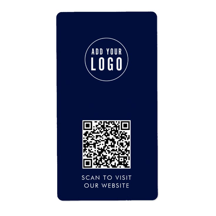 Add Logo and QR Code Custom Color Packaging Label | Zazzle