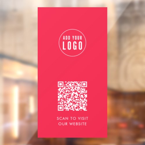 Add Logo and Your Website QR Code Custom Color Window Cling