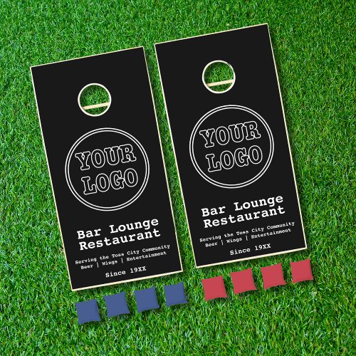 Add Logo Bar Lounge Restaurant Marketing Cornhole  Cornhole Set