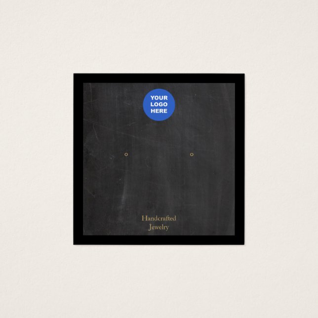 Add Logo Black Rustic Earring Display Card (Front)