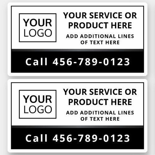 Add logo black white gray business service  sticker