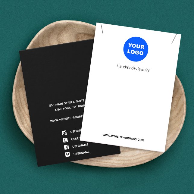 Add Logo Black White Necklace Pendant Display (Creator Uploaded)