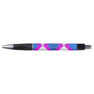 Add logo blue purple pattern pen