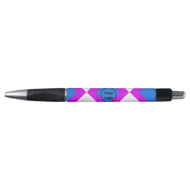 Add logo blue purple pattern pen (Front)