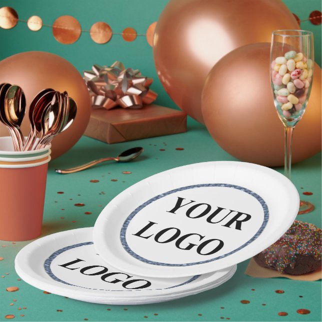 ADD LOGO Bridal Shower Plates Blush Pink Green (Multi)