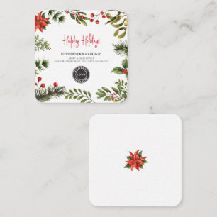 Add Logo Business Christmas Corporate Holidays Note Card