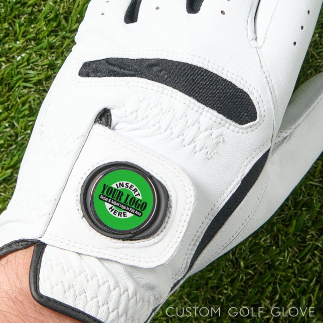 Add Logo Business Professional - Green Golf Glove (Custom Golf Glove)