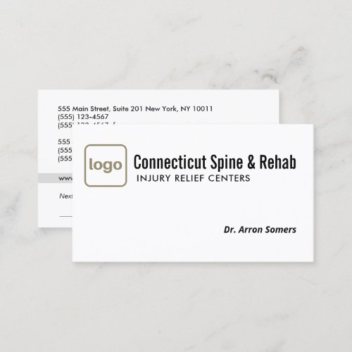 Add Logo Chiropractic Chiropractor Appointment  Bu Business Card