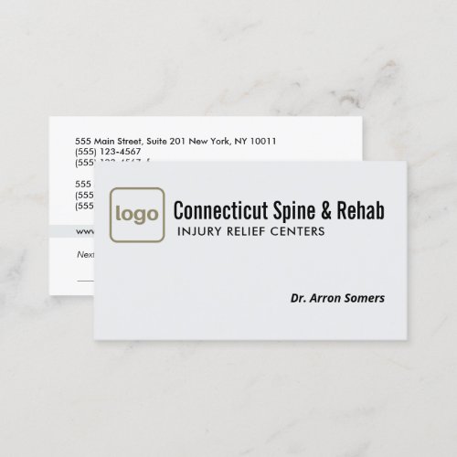 Add Logo Chiropractic Chiropractor Appointment  Bu Business Card