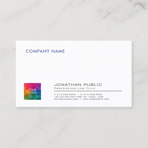 Add Logo Create Your Own Simple Corporate Template Business Card