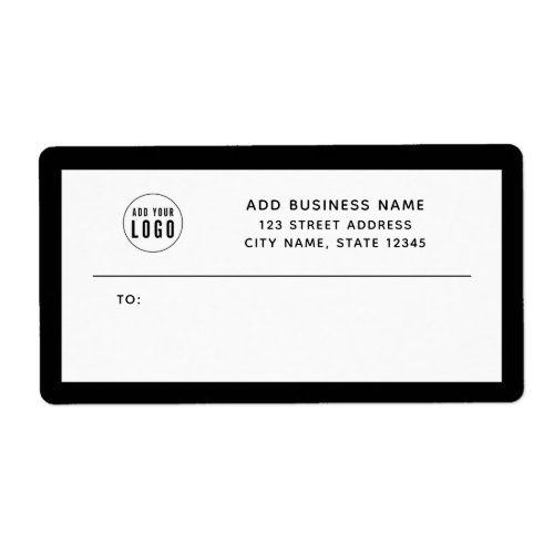 Add Logo Custom Border Business Return Address Label