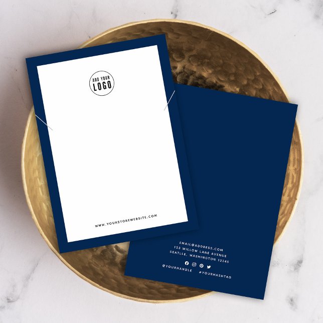 Add Logo Custom Border Color Necklace Display Card (Creator Uploaded)