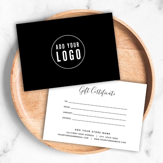 Add Logo Custom Color Calligraphy Gift Certificate (Creator Uploaded)