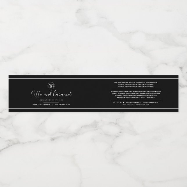 Add Logo Custom Color Ingredients Product Label (Single Label)