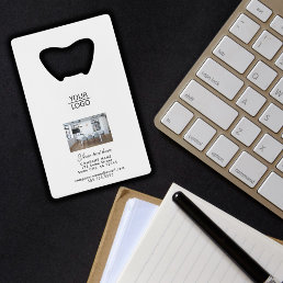 Add Logo Custom Text and Photo Promotion  Credit Card Bottle Opener