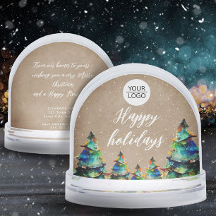 Add Logo Custom Text Christmas Tree Customer Snow Globe